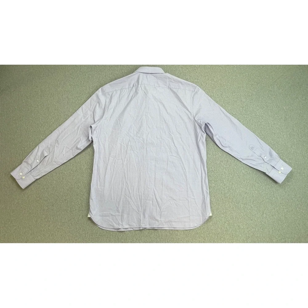 Banana Republic Shirt Mens Large Striped 100% Cotton Slim Fit Button Up Monogram